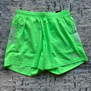 Men’s adidas Own the Run Running Shorts - Lime Green